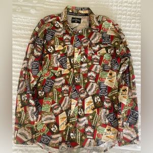 Jack Daniels Button Up Shirt Sz XL